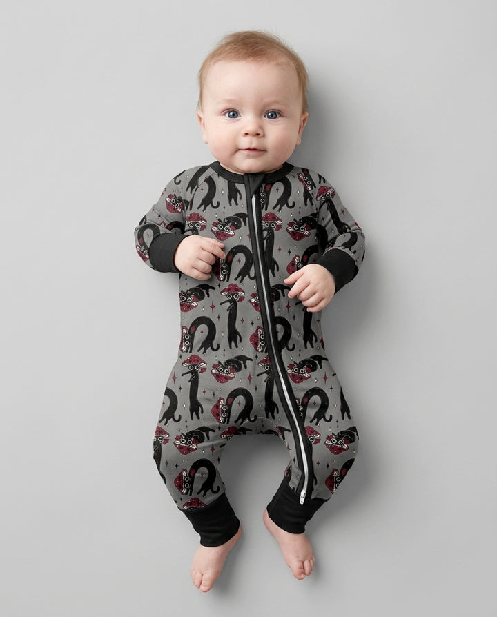Mushroom Cat Mischief Bamboo Convertible Zippy