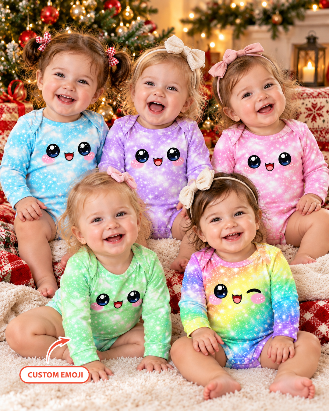 Kawaii Dumplings Emoji Bamboo Bodysuit