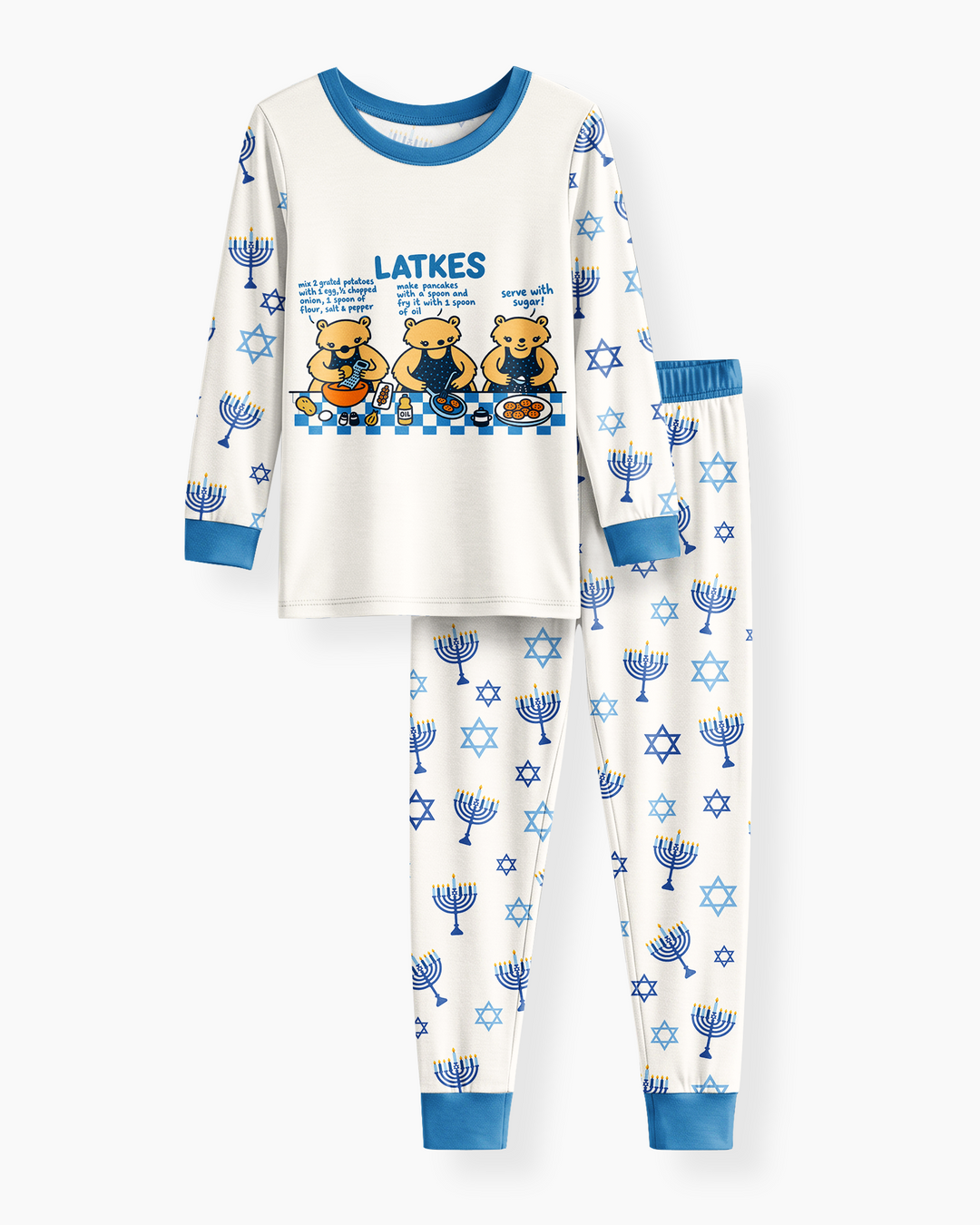 Latkes Recipe Bamboo Two Piece Long Sleeve Pajama Set