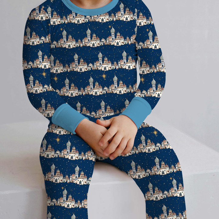 O Little Town of Bethlehem Bamboo Two Piece Long Sleeve Pajama Set