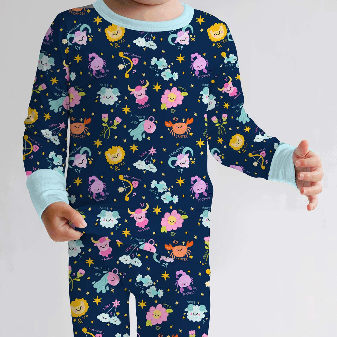 Zodiac Signs Bamboo Two Piece Long Sleeve Pajama Set