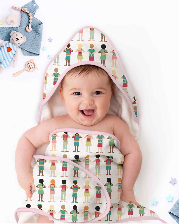 Tiny Explorer Tales Hooded Bamboo Towel Set