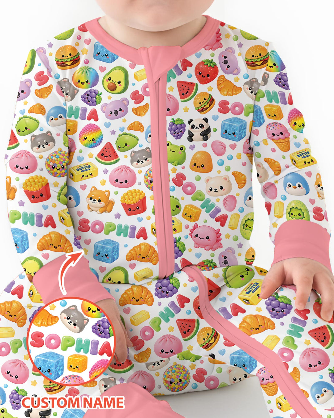 Just A Girl Who Loves Squishies Custom Name Bamboo Convertible Zippy