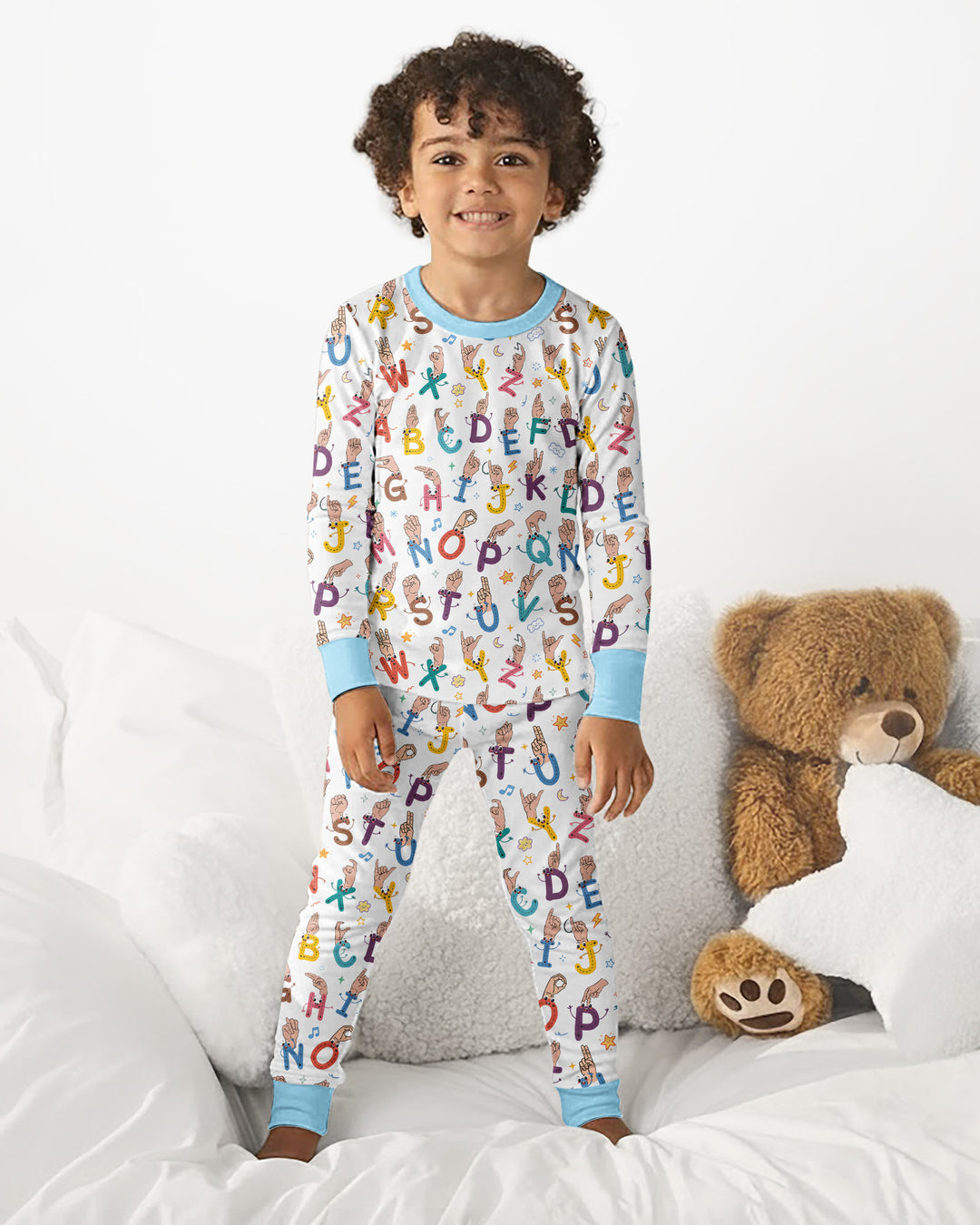 Love Needs No Words Bamboo Two Piece Long Sleeve Pajama Set