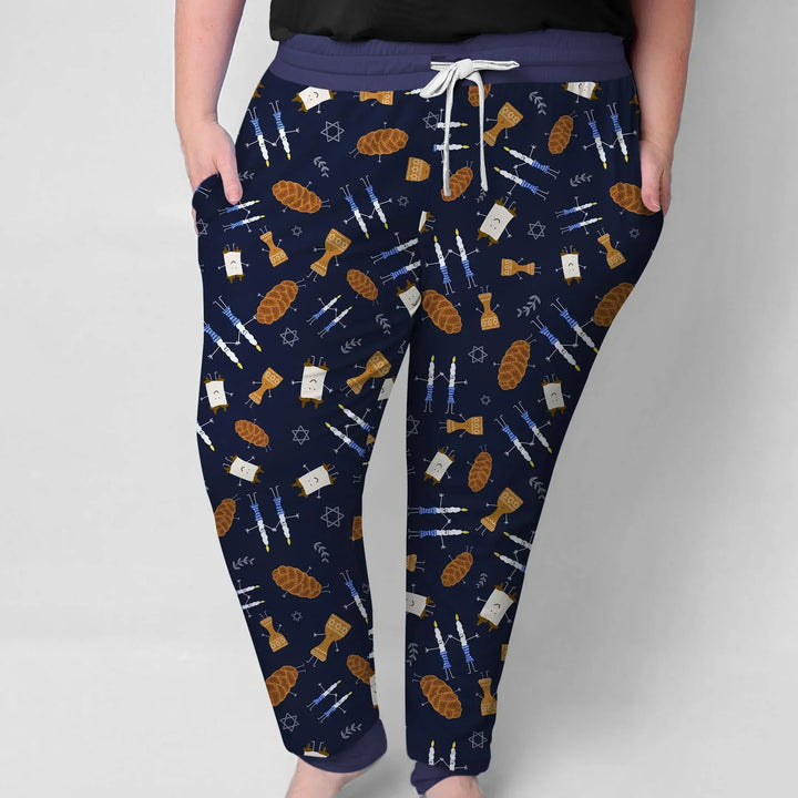 Shabbat Shalom Family Matching Custom Bamboo Women Pajama Set