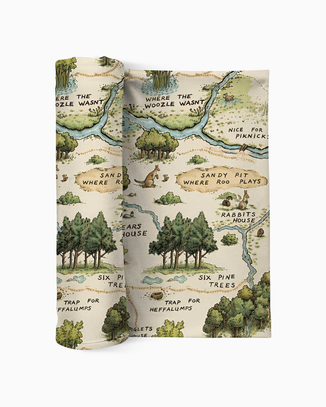 Classic Bear Maps swaddle blanket