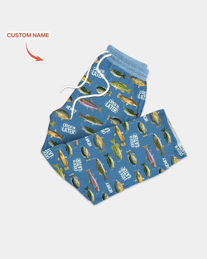 Catch Ya Later Matching Daddy & Me Bamboo Men's Pajama Set