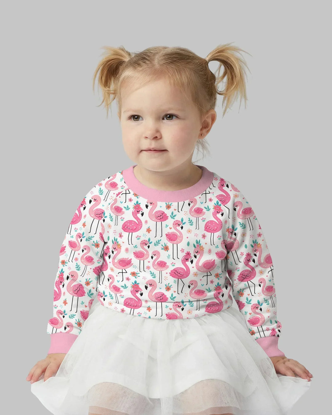 Hello Flamingo Bamboo Crewneck Sweatshirt