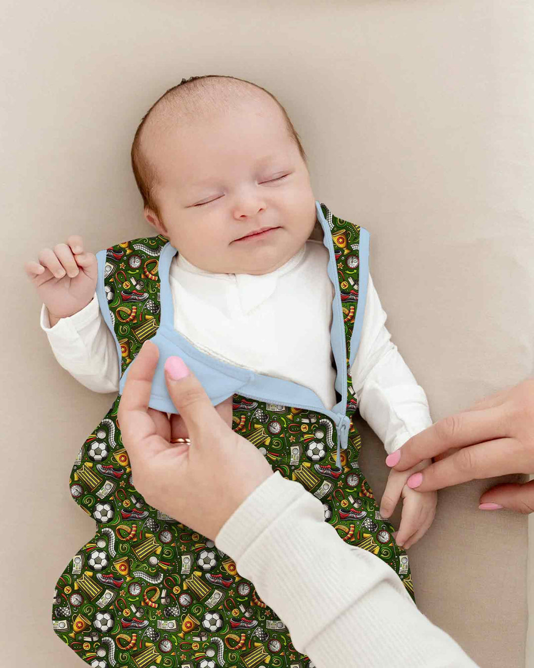 Green Soccer All-Star Bamboo Sleep Bag