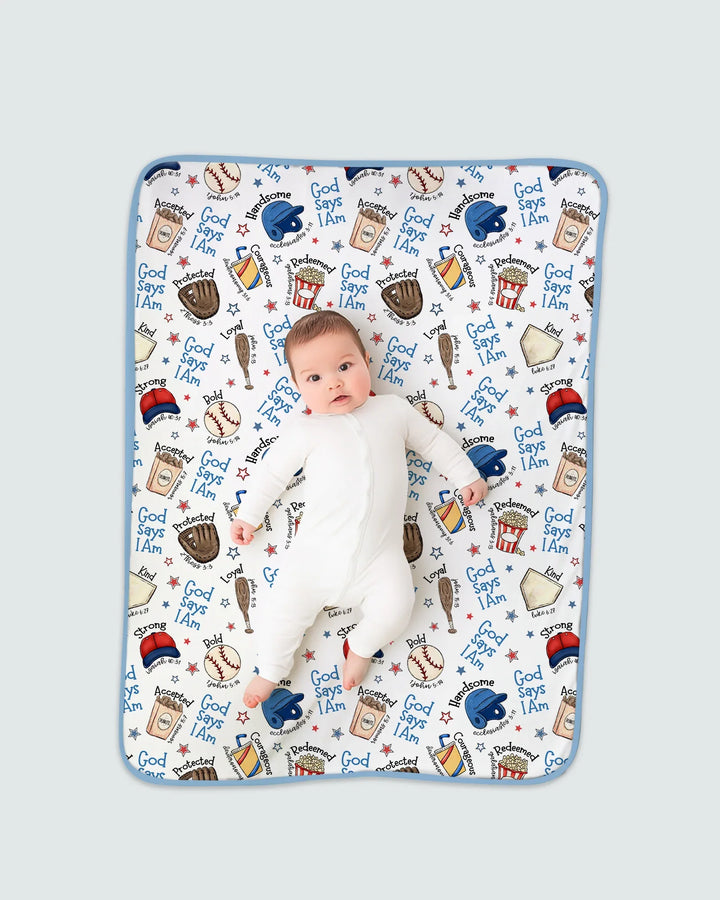 Christian Baseball Bamboo Blanket