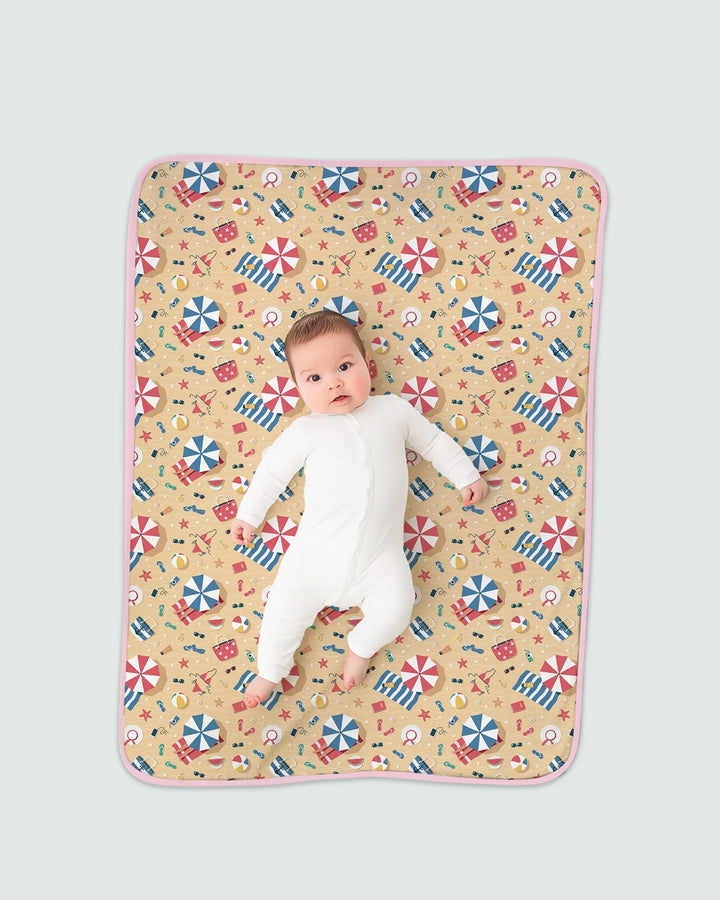 Sunny Beach Day Essentials Bamboo Blanket