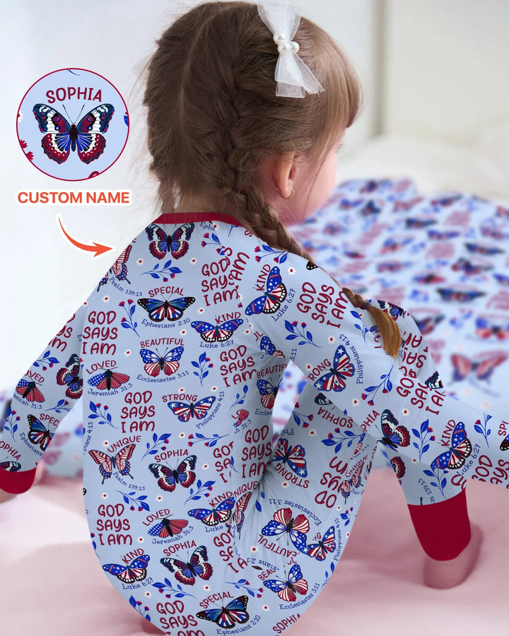 God Says I Am - Liberty Wings Custom Name Bamboo Convertible Zippy