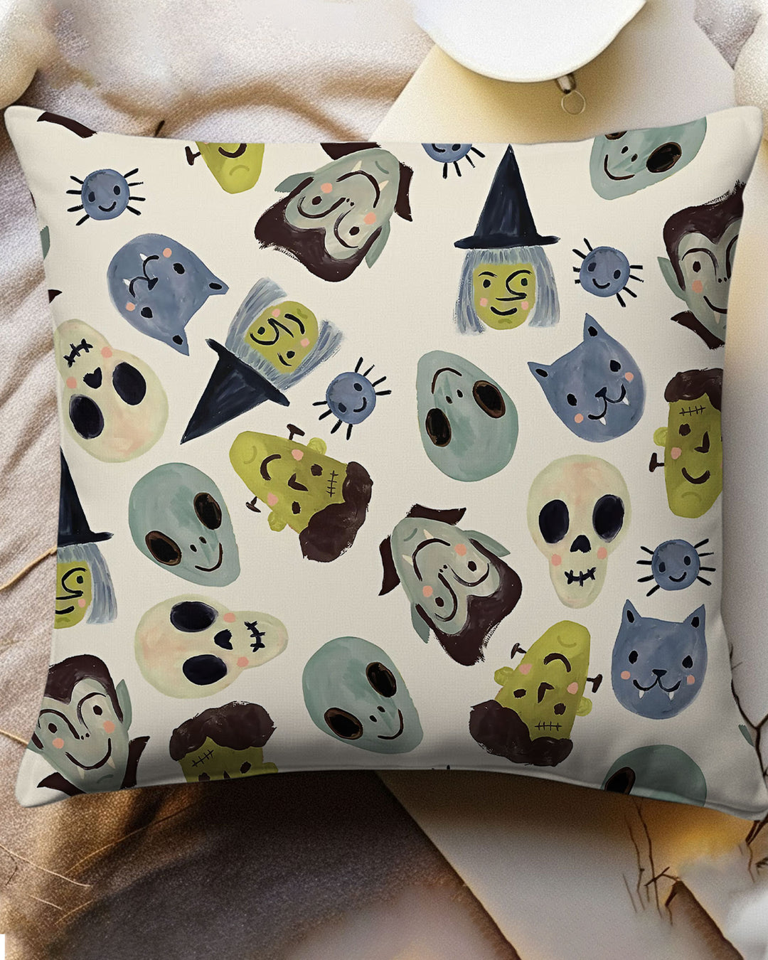 Halloween Face Bamboo Pillow Case