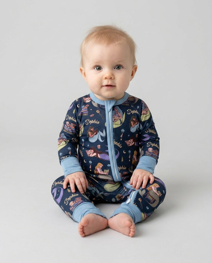 Mermaid Reads Bamboo Convertible Zippy