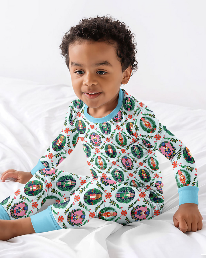 Whimsical Nutcracker Bamboo Two Piece Long Sleeve Pajama Set