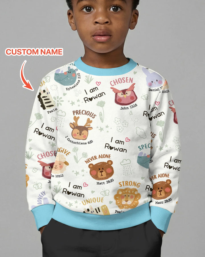 God’s Little Zoo Custom Name Bamboo Crewneck Sweatshirt