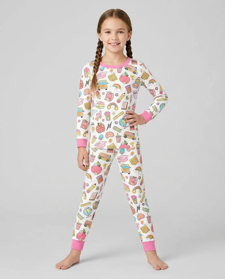 Template Bamboo Two Piece Long Sleeve Pyjamas Set