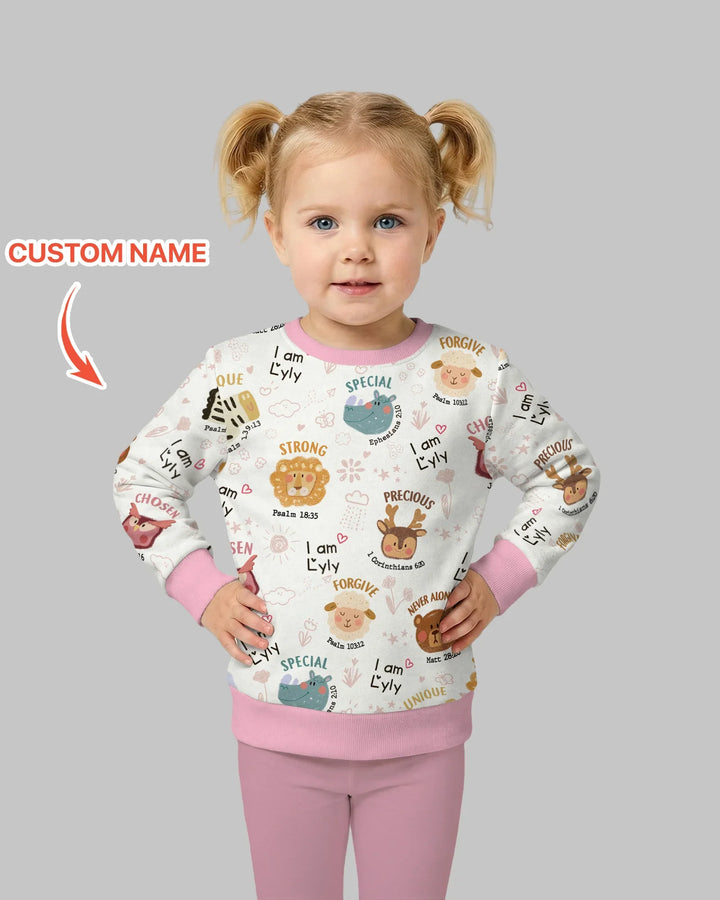 God’s Little Zoo Custom Name Bamboo Crewneck Sweatshirt