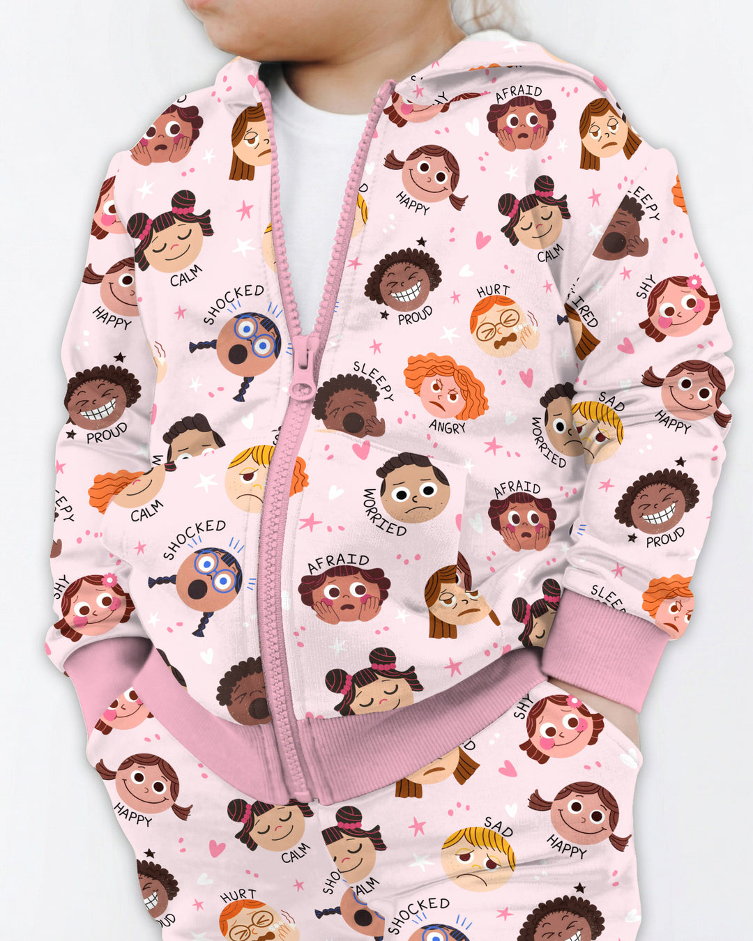 Feelings Vocabulary Bamboo Zip Hoodie