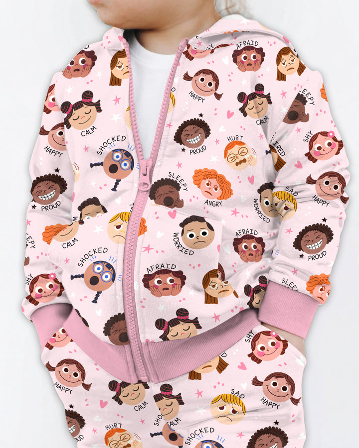 Feelings Vocabulary Bamboo Zip Hoodie