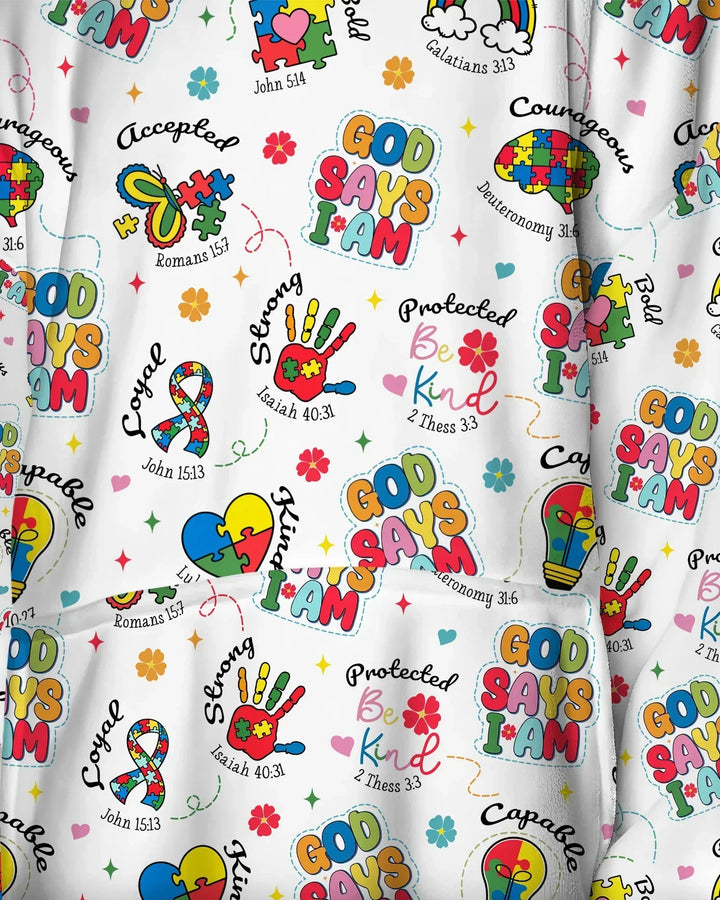 God Says I am Different Wearable Bamboo Blanket Hoodie