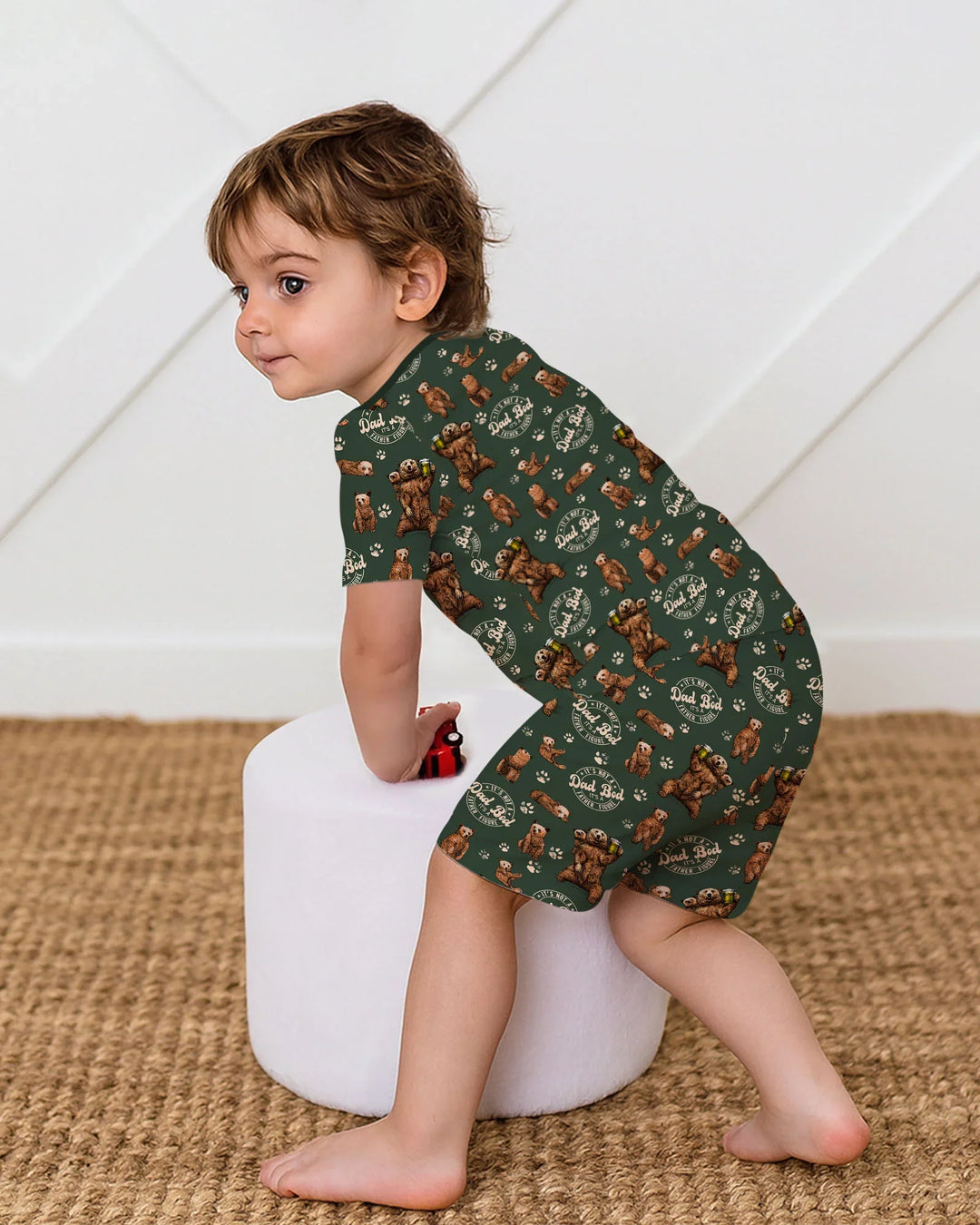 Daddy Bear It's Not A Dad Bod Bamboo Two Piece Short Sleeve Shorts Pajama Set