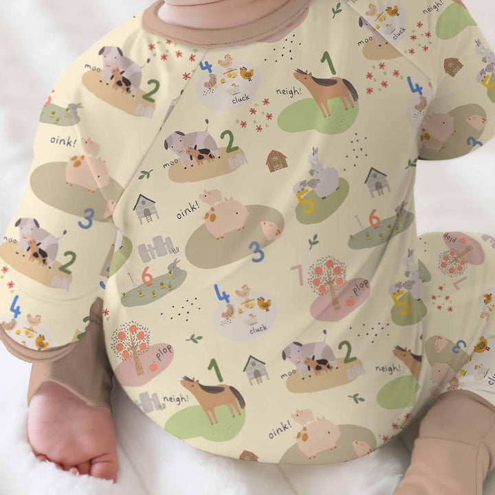 Farm Animal Counting Bamboo Convertible Zippy