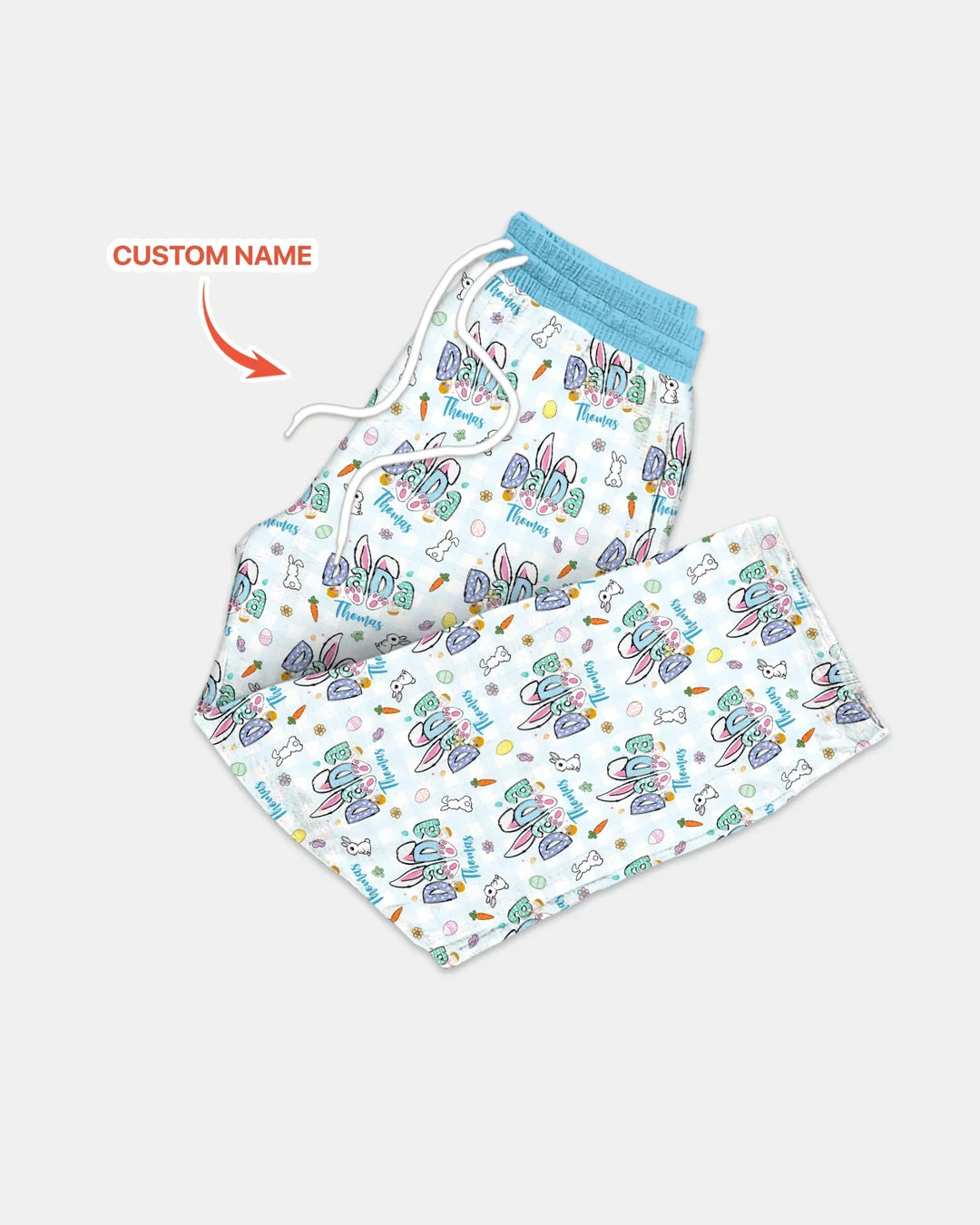 Custom Name Easter Family Matching Bamboo Men's Pajama Set