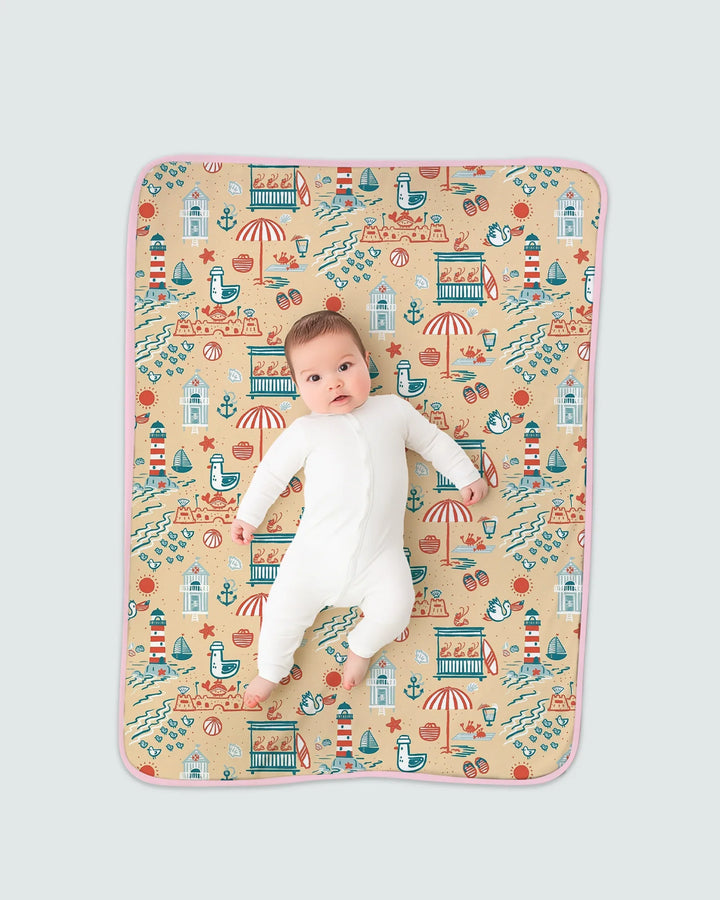 Seaside Storybook Days Bamboo Blanket
