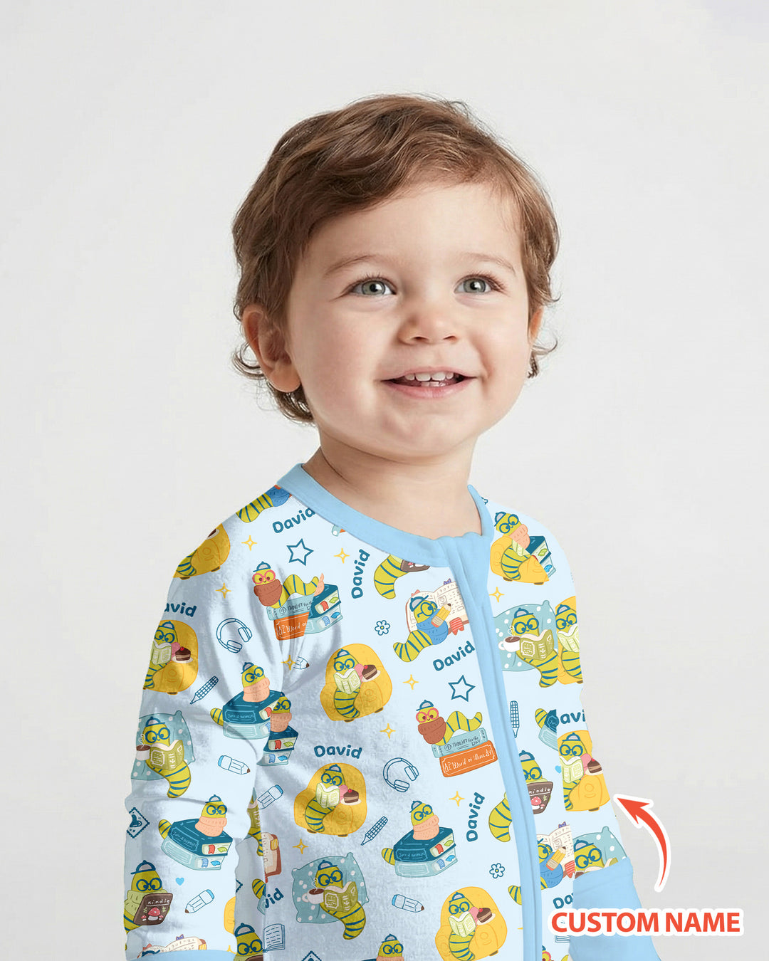 Little Book Worm Family Matching Bamboo Convertible Zippy