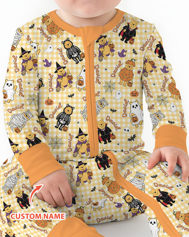 Halloween Bear Custom Name Bamboo Convertible Zippy