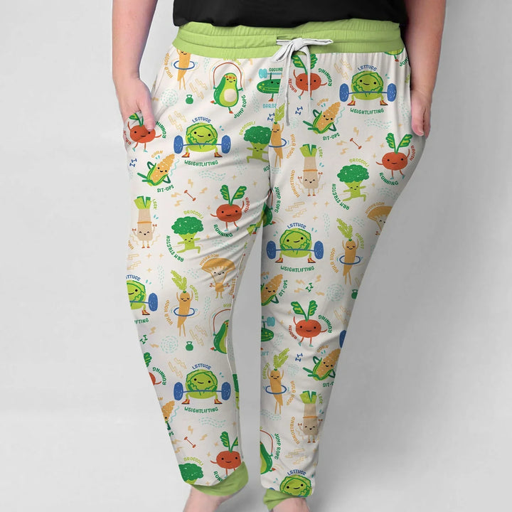 Exercise Veggie Bamboo Women Pajama Set