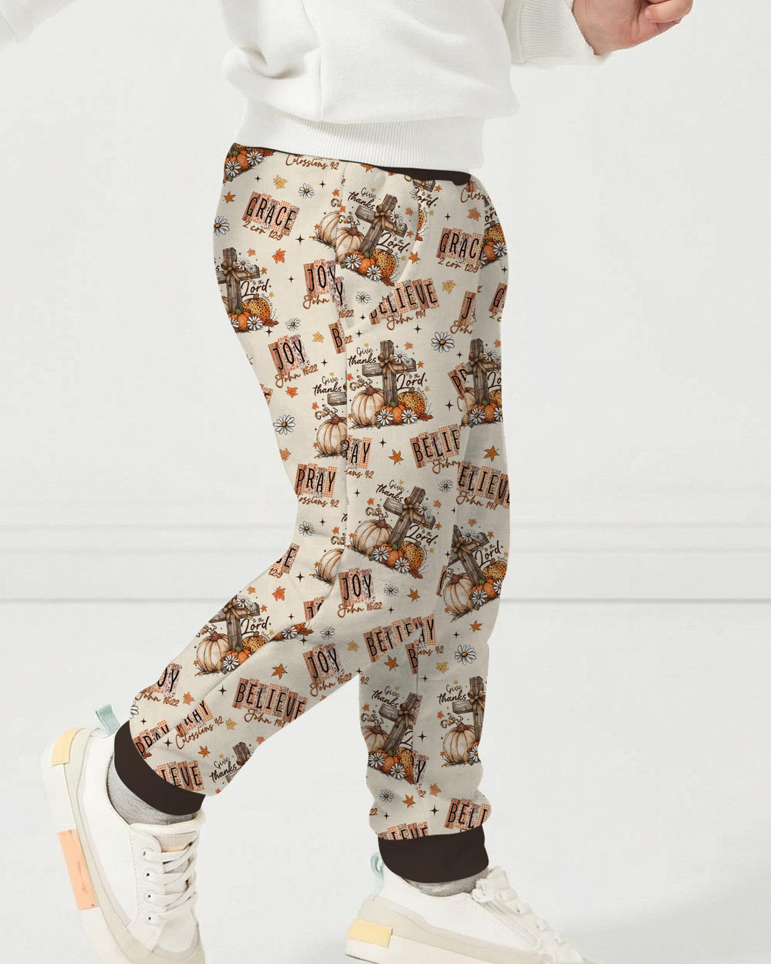 Floral Fall Give Thanks To The Lord Bamboo Jogger