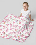 Cute Axolotl Birthday Girl Bamboo Blanket