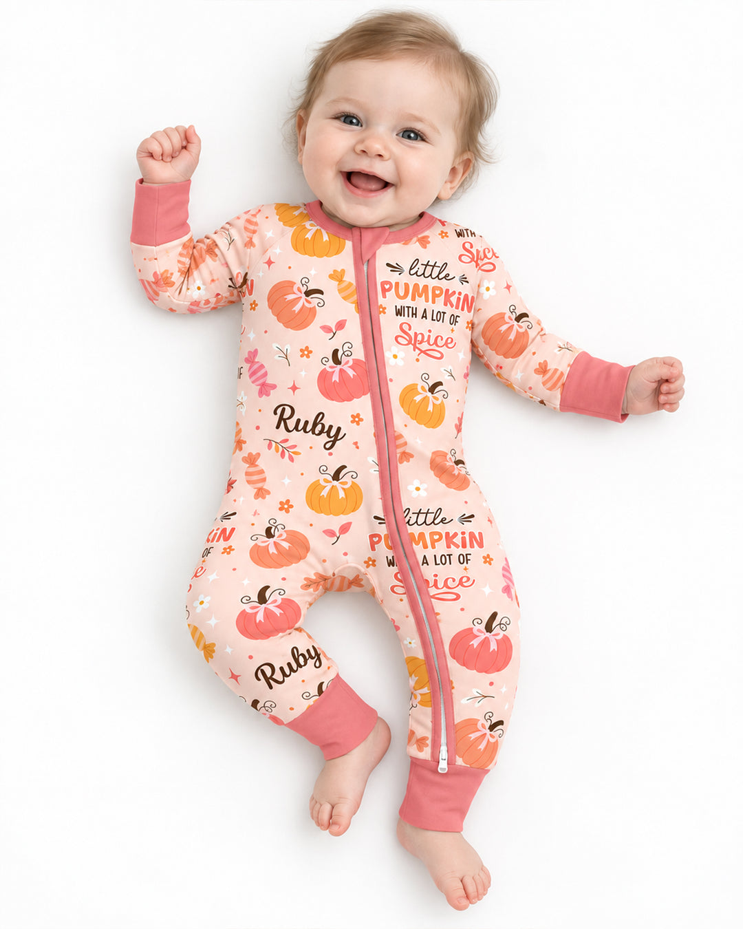 Custom Name Little Pumpkin With A Lot Of Spice Bamboo Convertible Zippy