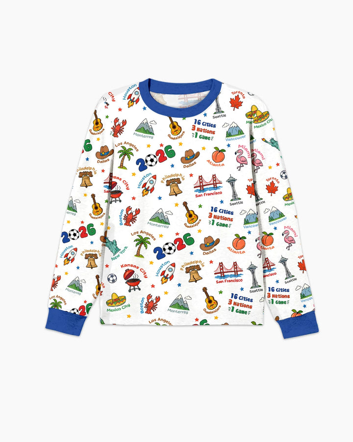 Soccer Cup Host Cities 2026 Bamboo Men's Pajama Set
