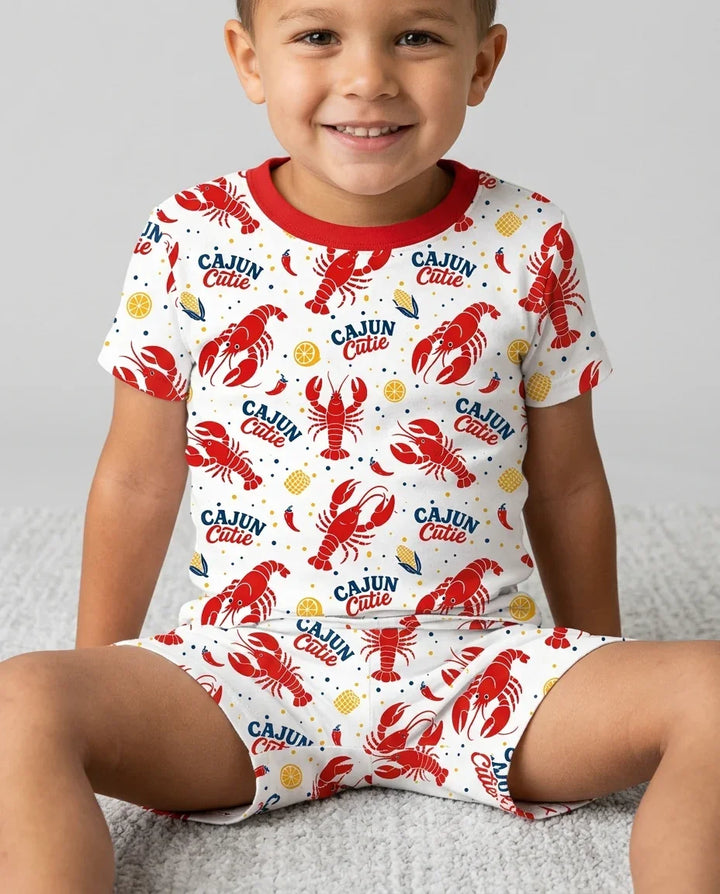 Cajun Cutie Bamboo Two Piece Short Sleeve Shorts Pajama Set