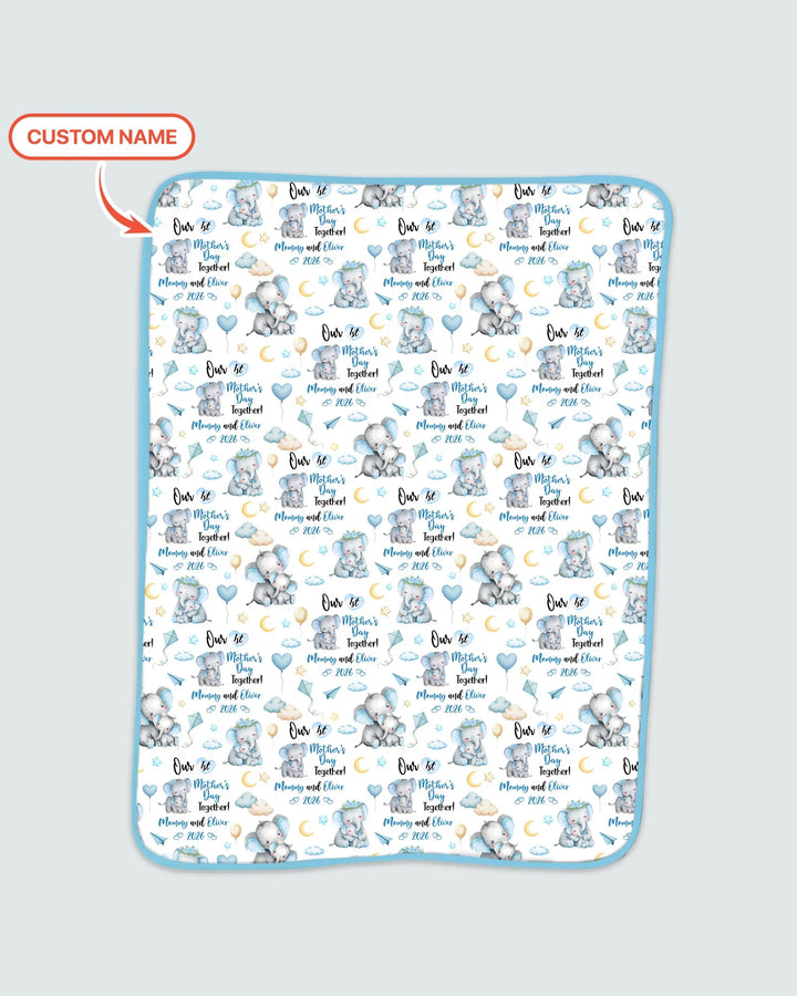 Personalized Our 1st Mother's Day Together Bamboo Blanket