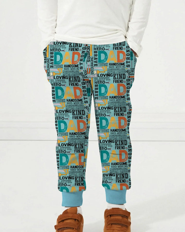 Dad Word Collage Bamboo Jogger