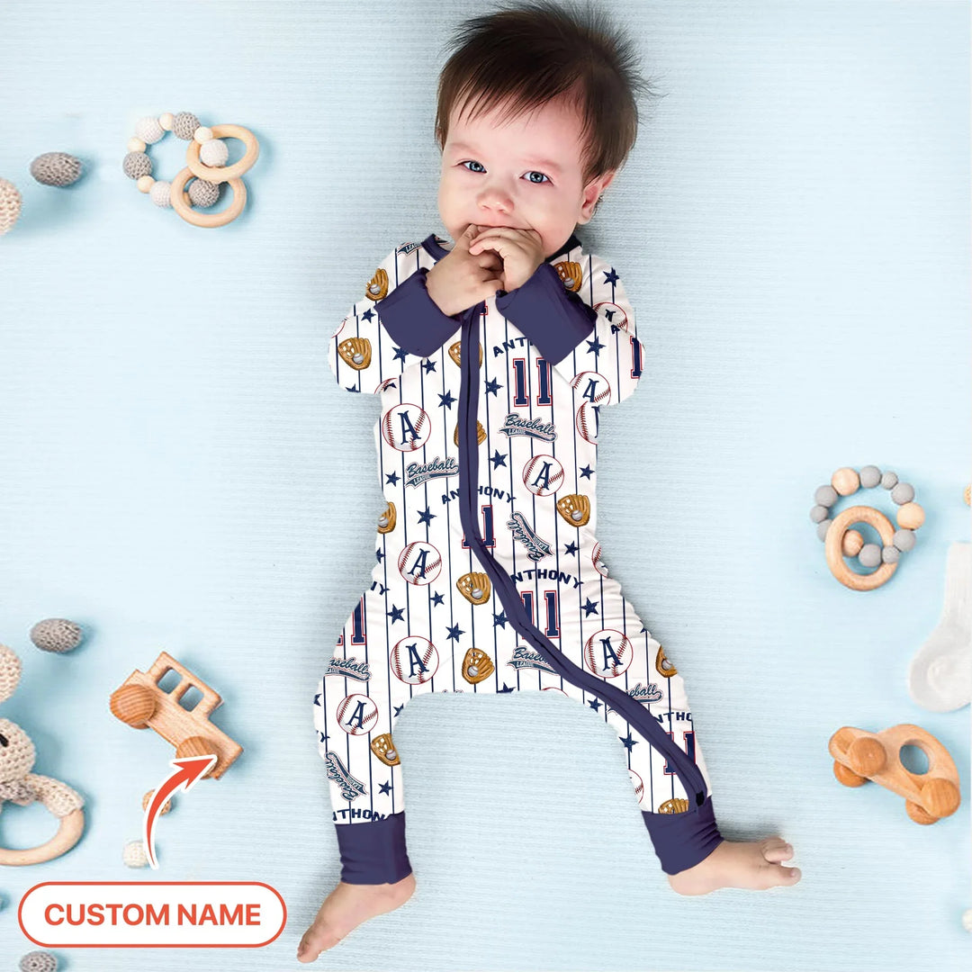 Custom Name Baseball Time Bamboo Convertible Zippy