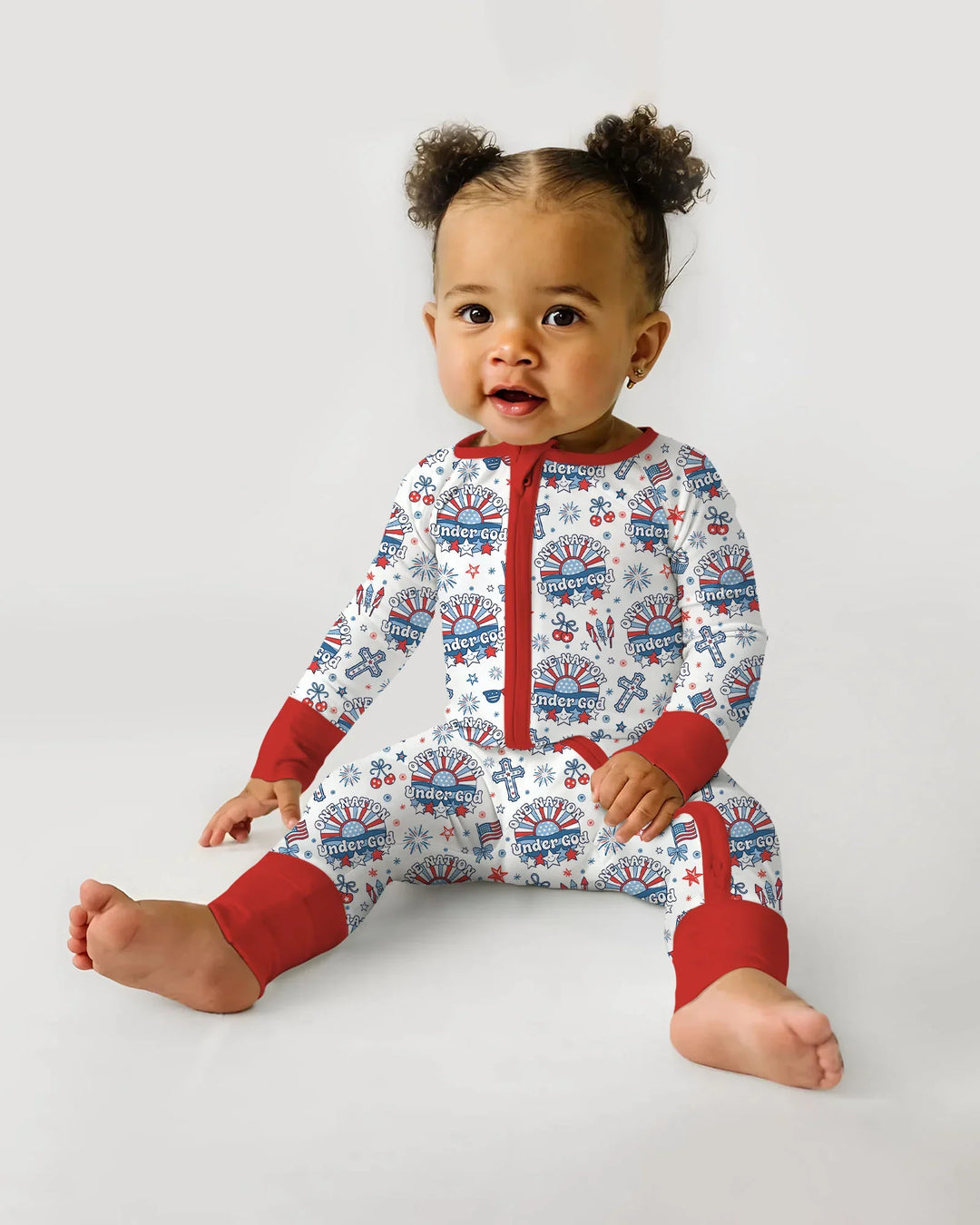 One Nation Under God Family Matching Bamboo Convertible Zippy