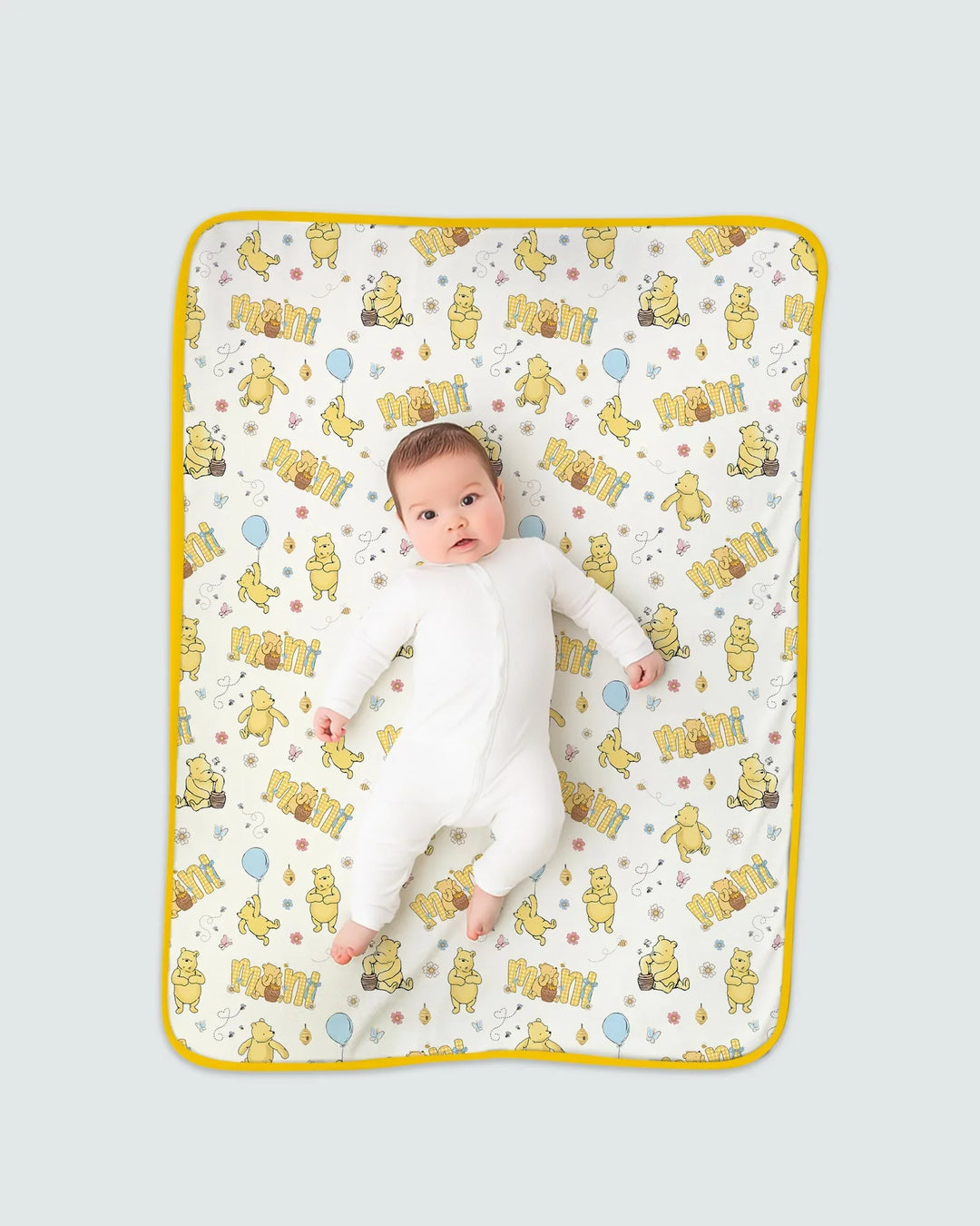 Mama & Mini Honey Bear Bamboo Blanket