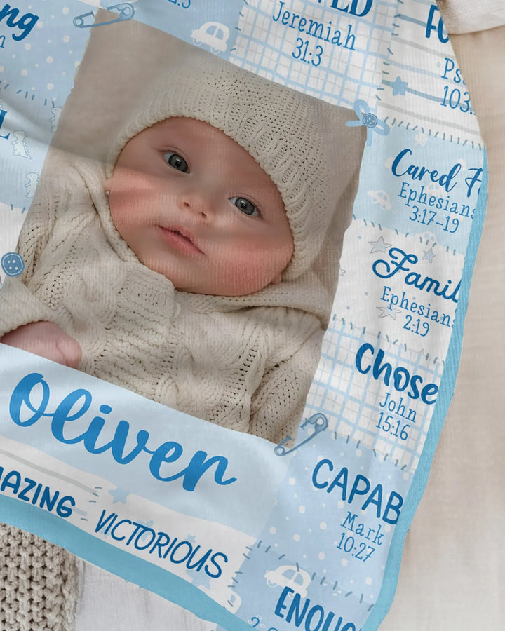 Custom Photo God Says I Am Bamboo Blanket