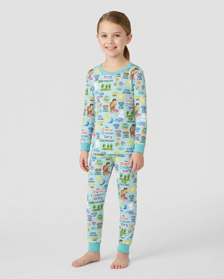 Template Bamboo Two Piece Long Sleeve Pyjamas Set