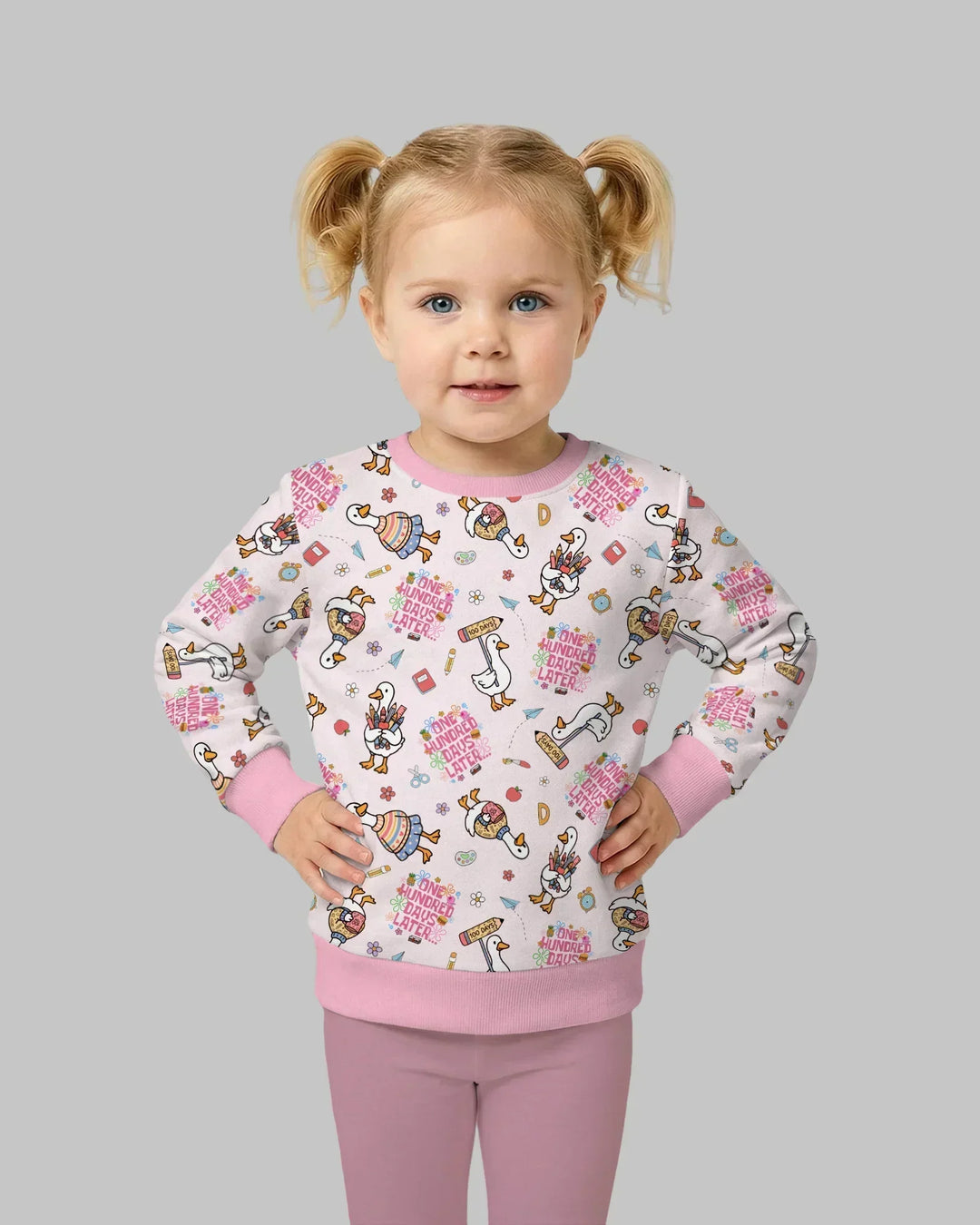 One Hundred Days Later Silly Goose Bamboo Crewneck Sweatshirt
