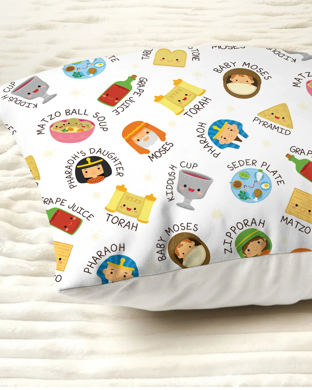 Cute Passover Characters Bamboo Pillow Case