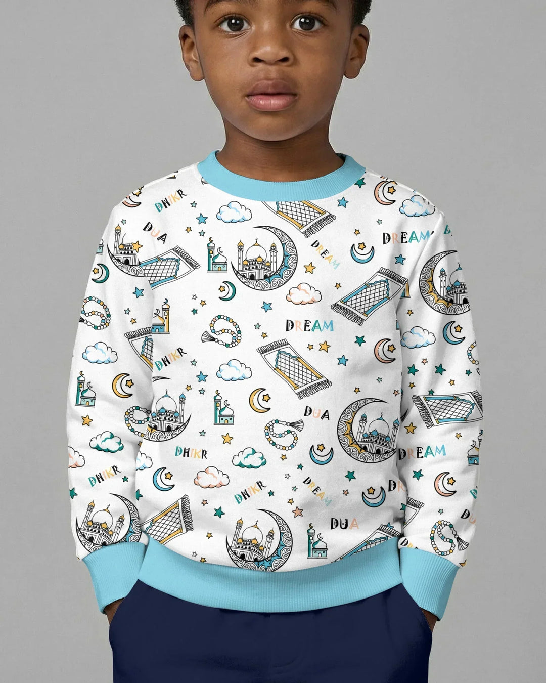 Dua, Dhikr, Dream Matching Family Bamboo Crewneck Sweatshirt