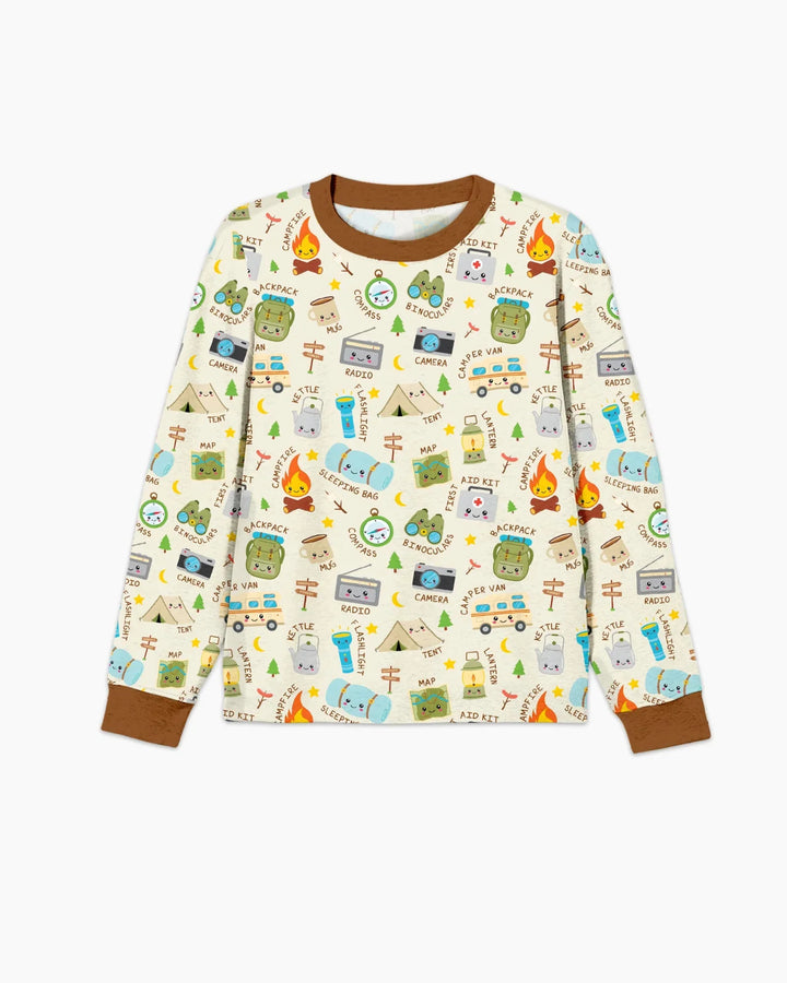 Little Camp Adventure Family Matching Bamboo Men's Pajama Set