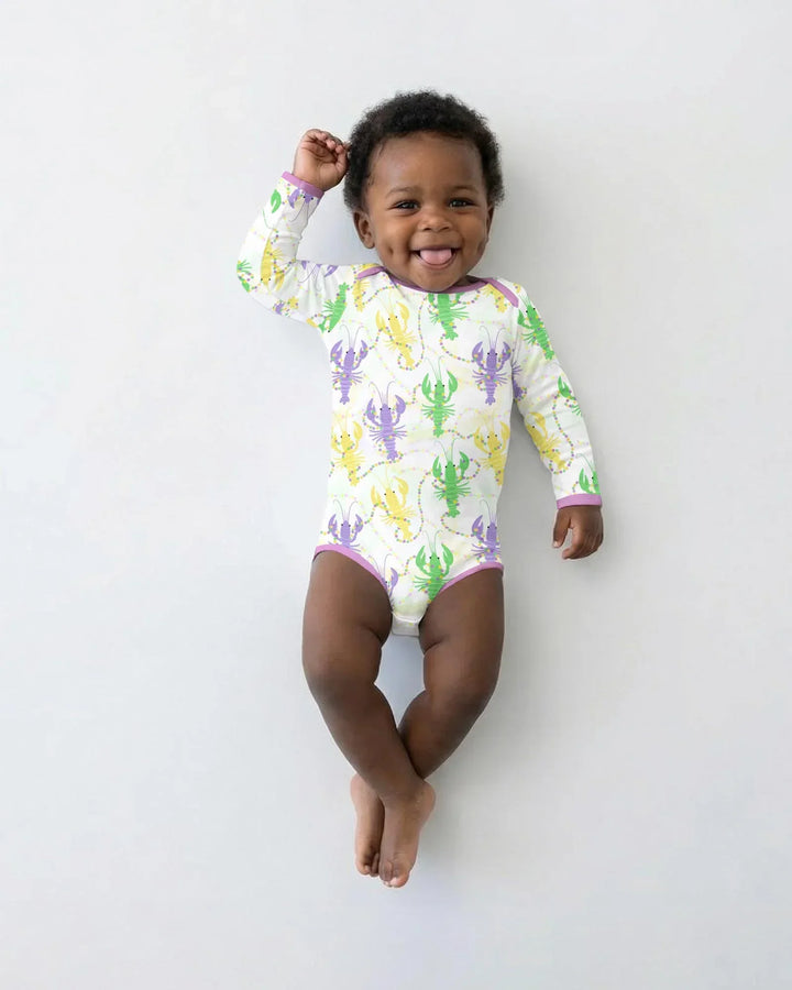 Mardi Gras Crawfish Family Matching Bamboo Bodysuit
