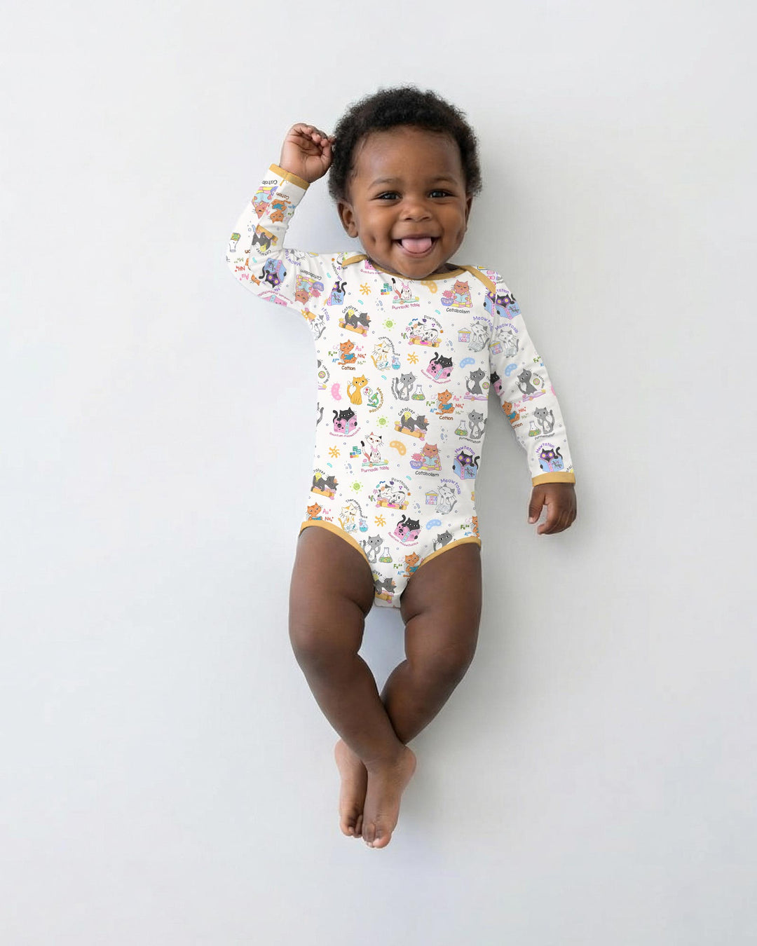 Funny Cat Love Scientist Bamboo Bodysuit